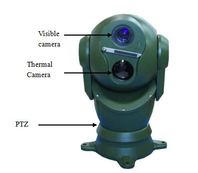 Camera quang học zoom quang học 30X Camera nhiệt độ kép Camera tầm dài Ptz cho xe gắn kết