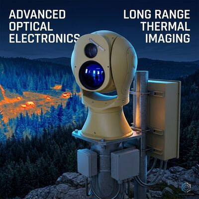 Camera PTZ Imagem Térmica com Zoom Óptico 10x, Resistente às Intempéries IP66 e Rastreamento Inteligente para Segurança de Perímetro
